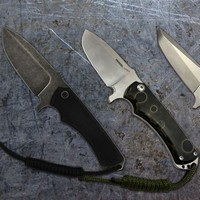 photo coltello outdoor - g10 lama nera logo nero 3